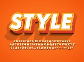 3d Bold And Strong Modern Typeface vector