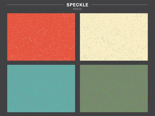 Set of retro color tone background speckle pattern texture. 