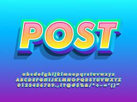 Modern Font Effect With Gradient Color vector