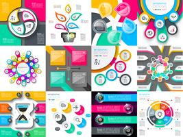 Infographic design vector sets used for workflow layout.
