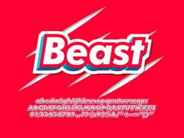 Red Beast Typeface For Modern Brand Logo vector