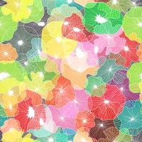 Floral elements seamless background on vector art.