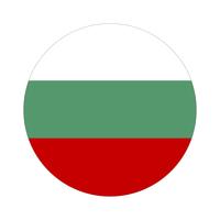 Bandera redonda de bulgaria. vector