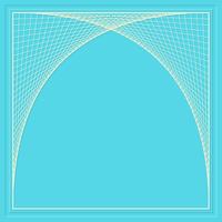 Geometric line element on blue background. vector