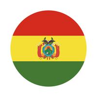 Bandera redonda de bolivia. vector