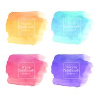 Colorful abstract watercolor background. Watercolor element for card. Vector illustration.