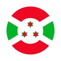 Round flag of Burundi.  vector