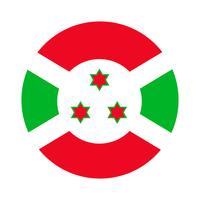 Bandera redonda de burundi. vector