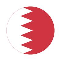 Round flag of Bahrain. vector