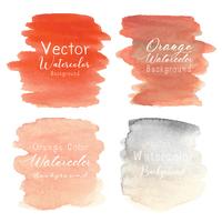 Orange abstract watercolor background. Vector illustration.