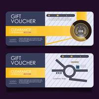 Gift voucher template. Vector illustration