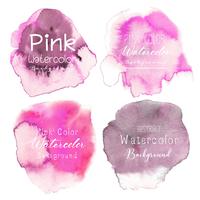 Pink abstract watercolor background. Vector illustration.