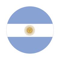 Round flag of Argentina.  vector
