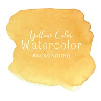 Yellow abstract watercolor background, Watercolor element for card, Vector illustration.