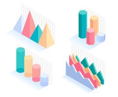 Elementos de infografía 3d vector