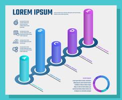 Elementos de infografía 3d vector