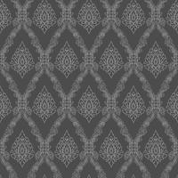 Seamless lined pattern thai art background decoration. vector