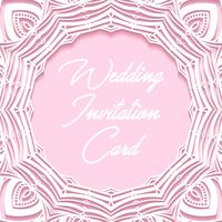 wedding invitation card paper cut design vector