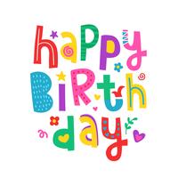 Happy Birthday Typography Design vector