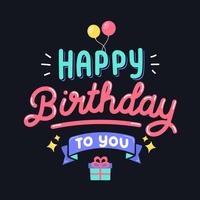 Happy Birthday Typography Design vector