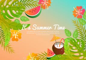 Vector Summer Tropical Background