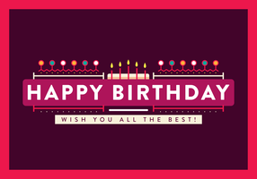 Happy Birthday Typography Vector