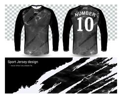 Long sleeve soccer jerseys t-shirts mockup template. vector