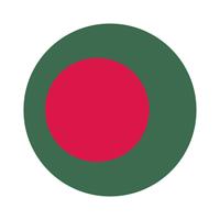 Round flag of Bangladesh. vector