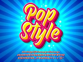 Colorful Pop Art Text Effect With Comic Style vector