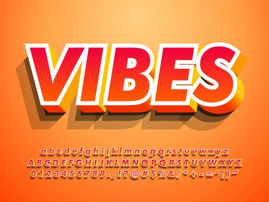 3d Modern Alphabet With Warm Vibes