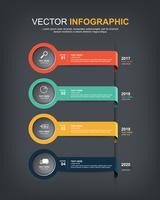 Diseño de elementos infográficos con 5 opciones. vector