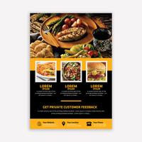 Food brochure vector