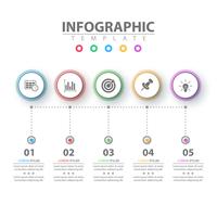 Business infographic. Paper origami template. vector