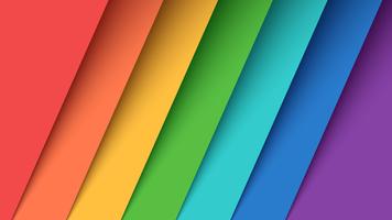 Set seven color paper. Rainbow. vector