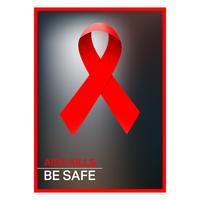 AIDS ribbon poster vector