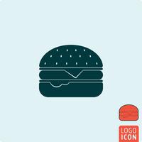 Burger icon isolated vector