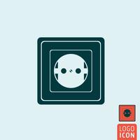 Power socket icon isolated. vector