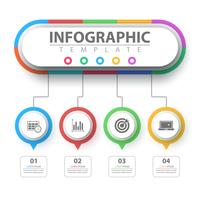 Business infographic. Paper origami template. vector