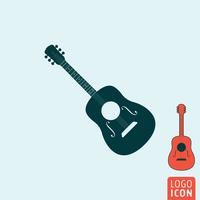 Guitar icon isolated vector