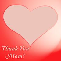 Thank You Mom Greeting Card vector