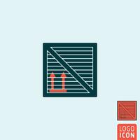 Cargo box icon isolated vector