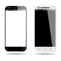 Black and white smartphones vector