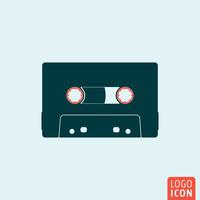 Icono de cassette aislado vector