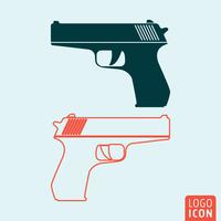 Gun icon isolated vector