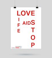 AIDS ribbon poster vector