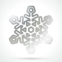 Icono de copo de nieve de plata vector