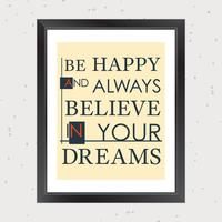 Inspirational Dreams Quote vector