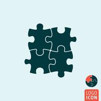 Puzzle icon isolated vector