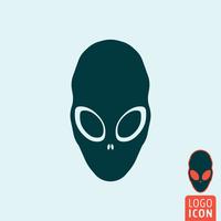 Icono alienígena aislado vector