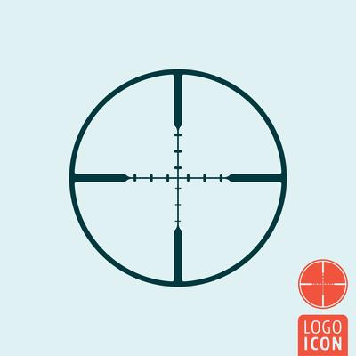 Target icon isolated